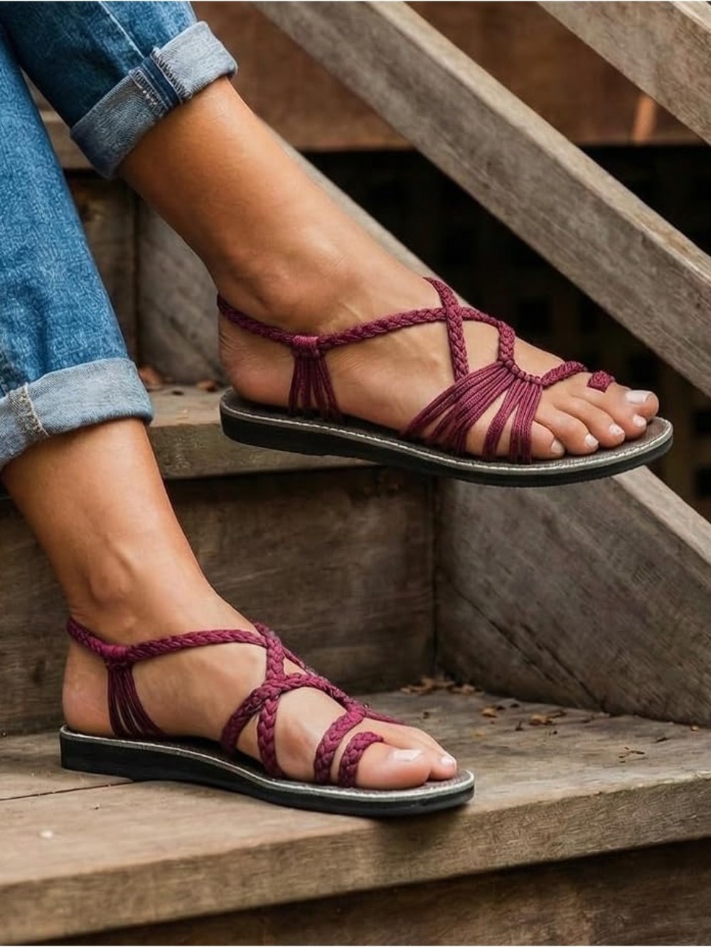 Plaka Hand Woven Palm Leaf Sandal